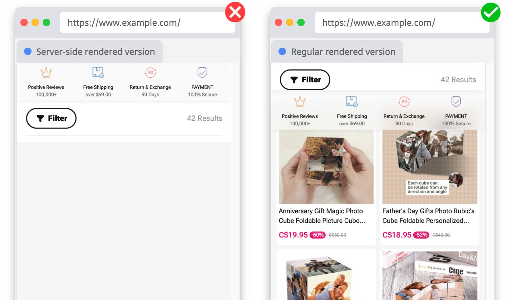 Deliver fully rendered version of your pages to bots with Crawlably